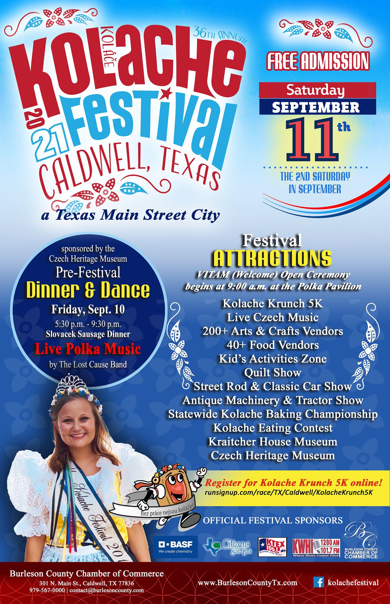 36th Annual Kolache Festival Caldwell, TX BCS Events